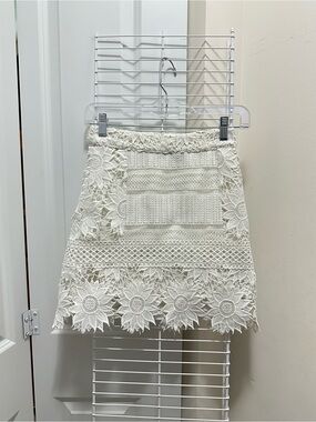 Topshop white Crochet Lace Mini Skirt